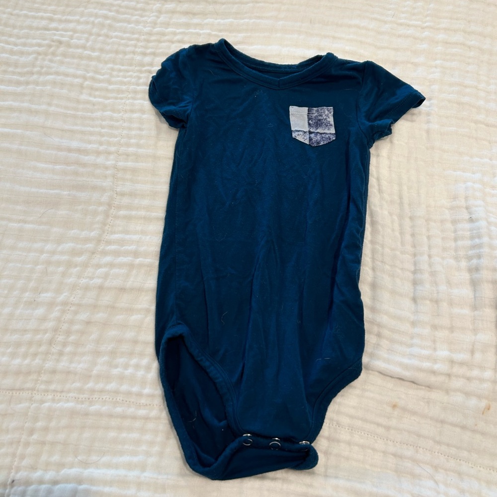 Posh Peanut Onsie Blue Teal 12-18